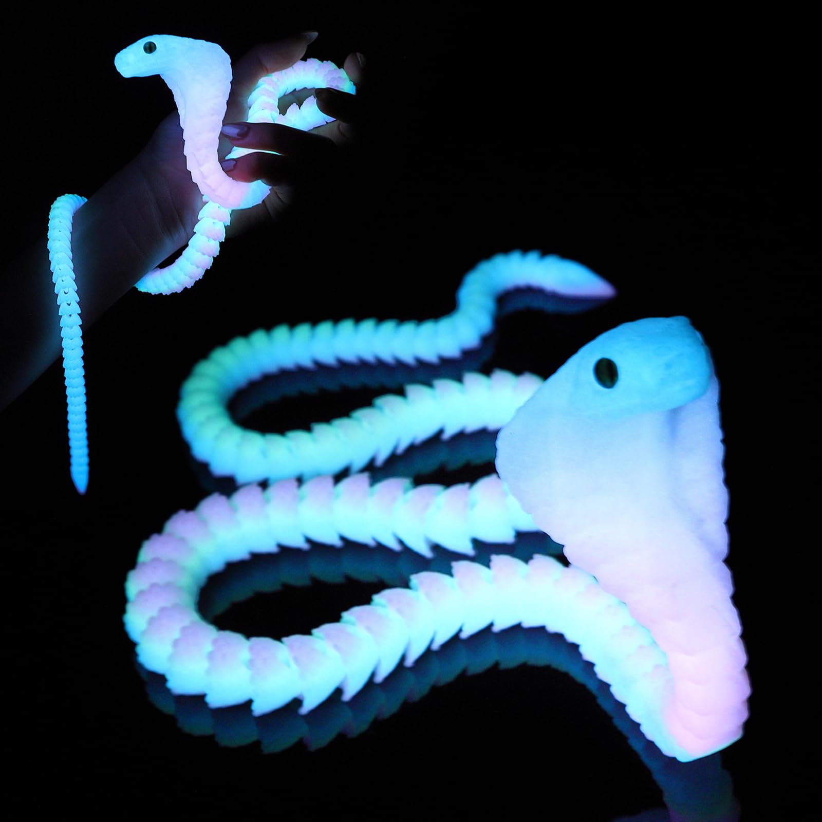 SUMLAND glow-in-the-dark articulated crystal cobra